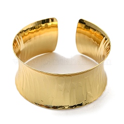 Rack Plating Brass Twist Wide Cuff Bangles&nbsp;BJEW-D057-02G