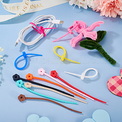 30Pcs Flower Shape Silicone Cable Zip Ties&nbsp;AJEW-TADJ0001-10