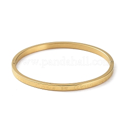 3Pcs 3 Color 304 Stainless Steel Grooved Bangles Set&nbsp;BJEW-F464-03