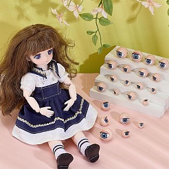 24 Pairs 6 Styles 3D ABS Doll Craft Cartoon Movable Eye&nbsp;FIND-PH0028-13B