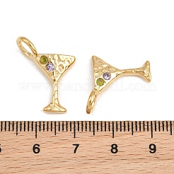 304 Stainless Steel Micro Pave Cubic Zirconia Pendants&nbsp;CU-CBAAD99-02G-A