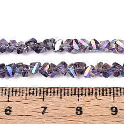 Electroplate Transparent Glass Beads Strands&nbsp;GLAA-N021-4mm-M