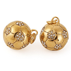 2Pcs 304 Stainless Steel Micro Pave Cubic Zirconia Pendants&nbsp;STAS-TA0003-08