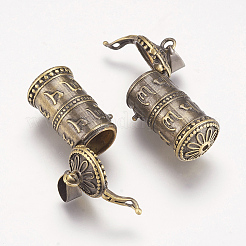 Brass Prayer Box Pendants&nbsp;KK-E737-44AB