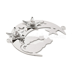 Brass Connector Charms with Crystal Rhinestone&nbsp;KK-H454-16P