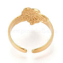 Butterfly 304 Stainless Steel Cuff Ring Components&nbsp;STAS-T066-16G