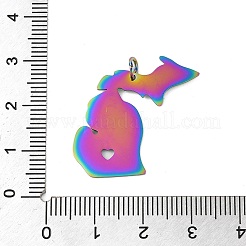 Ion Plating(IP) 304 Stainless Steel Pendants&nbsp;STAS-T038-84M
