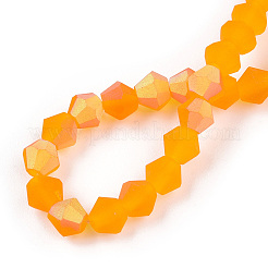 Imitate Austrian Crystal Bicone Frosted Glass Beads Strands&nbsp;EGLA-A039-T6mm-MB23
