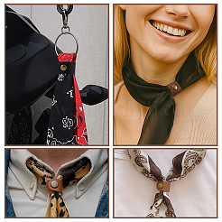10Pcs Imitation Leather with Iron Scarf Clips&nbsp;AJEW-PH0008-73A