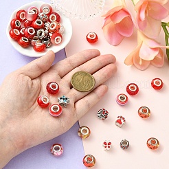 DIY Glass & Resin & Alloy Enamel European Beads Jewelry Making Finding Kit&nbsp;DIY-YW0009-01