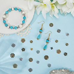 360Pcs 12 Styles Tibetan Style Alloy Bead Caps&nbsp;TIBE-SC0002-33