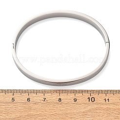 Engraved 304 Stainless Steel Hinged Bangles for Women&nbsp;BJEW-K307-01P
