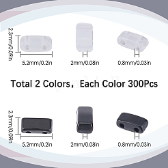600Pcs 2 Colors Opaque Acrylic Slide Charms&nbsp;OACR-SC0001-40