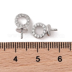 Brass with Cubic Zirconia Peg Bails&nbsp;LS-KK-B087-13B-P