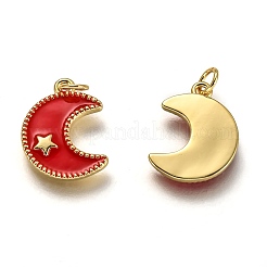 Brass Enamel Pendants&nbsp;KK-B026-20G