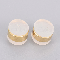 Brass Rubber Ear Nuts&nbsp;KK-T025-41G