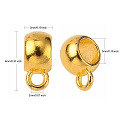 Tibetan Style Alloy Tube Bails&nbsp;TIBEP-LFH251Y-G-FF