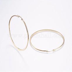 304 Stainless Steel Big Hoop Earrings&nbsp;EJEW-F105-13G