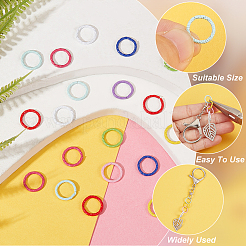 270Pcs 9 Colors Embossed Style Iron Twisted Open Jump Rings&nbsp;IFIN-PH0001-84