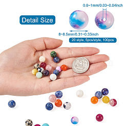 100Pcs 20 Style Natural Mixed Gemstone Beads&nbsp;G-KS0001-07