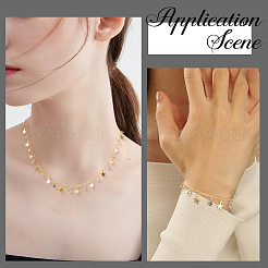 DIY Brass Micro Pave Clear Cubic Zirconia Curb Chains Necklaces/Bracelets Making Kits&nbsp;DIY-BBC0002-63G