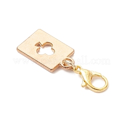 2Pcs Alloy Enamel Ace of Clubs Pendant Decorations&nbsp;HJEW-JM04275