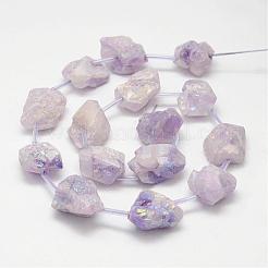 Electroplated Natural Amethyst Bead Strands&nbsp;G-G937-L-02