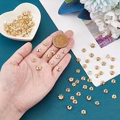 100Pcs 10 Styles Brass Bead Caps&nbsp;KK-PH0006-60