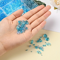 DIY Light Sky Blue Series Jewelry Making Kits&nbsp;DIY-YW0002-94F