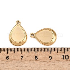 304 Stainless Steel Pendant Cabochon Settings&nbsp;STAS-L303-31G