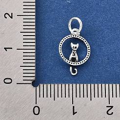 925 Sterling Silver Ring with Cat Shape Charms&nbsp;STER-D306-03S