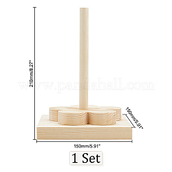 Wooden Plum Blossom Yarn Spinner&nbsp;TOOL-WH0127-39B