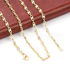 Brass Oval Link Chains Necklace for Women&nbsp;X-NJEW-P265-25G
