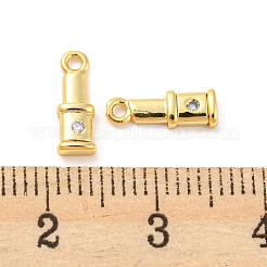 Rack Plating Brass Micro Pave Cubic Zirconia Charms&nbsp;KK-C038-06G