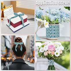 Flower Polyester Ribbons&nbsp;SRIB-WH20020-053A-01