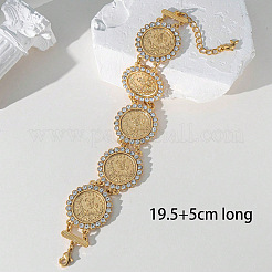 Alloy Rhinestone Link Chain Bracelets for Women&nbsp;FS-WGAAA7D-02