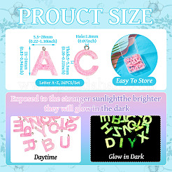 26Pcs 26 Styles Luminous Resin Pendants&nbsp;RESI-TA0003-68B