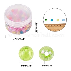 Transparent Crackle Acrylic Beads&nbsp;CACR-NB0001-03