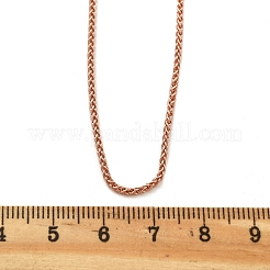 Brass Wheat Chains Necklaces for Women&nbsp;NJEW-D302-24RG