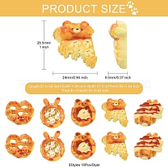 50Pcs 5 Styles Animal Theme Resin Cabochons&nbsp;CRES-CJ0001-79