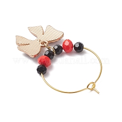 4Pcs Bowknot Butterfly Alloy Rhinestone & Enamel Pendants Wine Glass Charms&nbsp;AJEW-JO00264