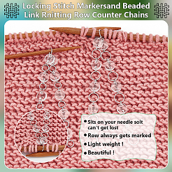 Acrylic Beaded Knitting Row Counter Chains&nbsp;HJEW-BC00028