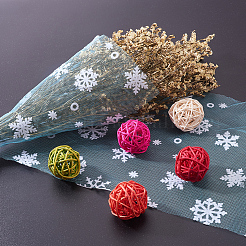 Snowflake Deco Mesh Ribbons&nbsp;OCOR-BC0006-05L