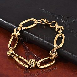 304 Stainless Steel Rolo Link Chain Bracelets for Women&nbsp;BJEW-F488-41G