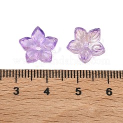 Two Tone Transparent Glass Bead Cap&nbsp;GLAA-H041-01