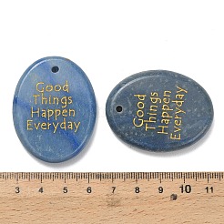 Natural Blue Aventurine(Dyed & Heated) Pendants&nbsp;G-K353-06F