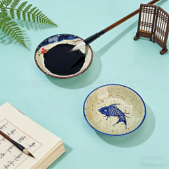 4Pcs 4 Styles Porcelain Ink Dish&nbsp;AJEW-GA0010-89
