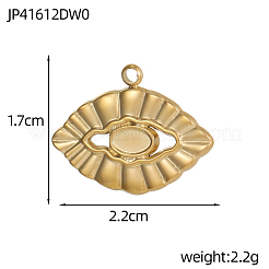 304 Stainless Steel Pendant Cabochon Settings&nbsp;STAS-OY009-08G