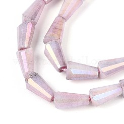 Anti-Tarnish Electroplate Glass Beads Strands&nbsp;GLAA-T025-27F
