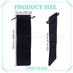 16Pcs Velvet Packing Pouches Drawstring Bags&nbsp;ABAG-GO0001-35